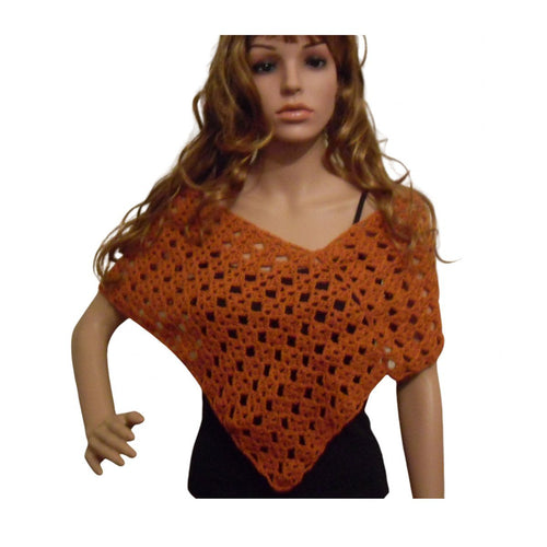 Crochet Pattern for Easy Poncho Wrap Shawl Ladies Simple 
