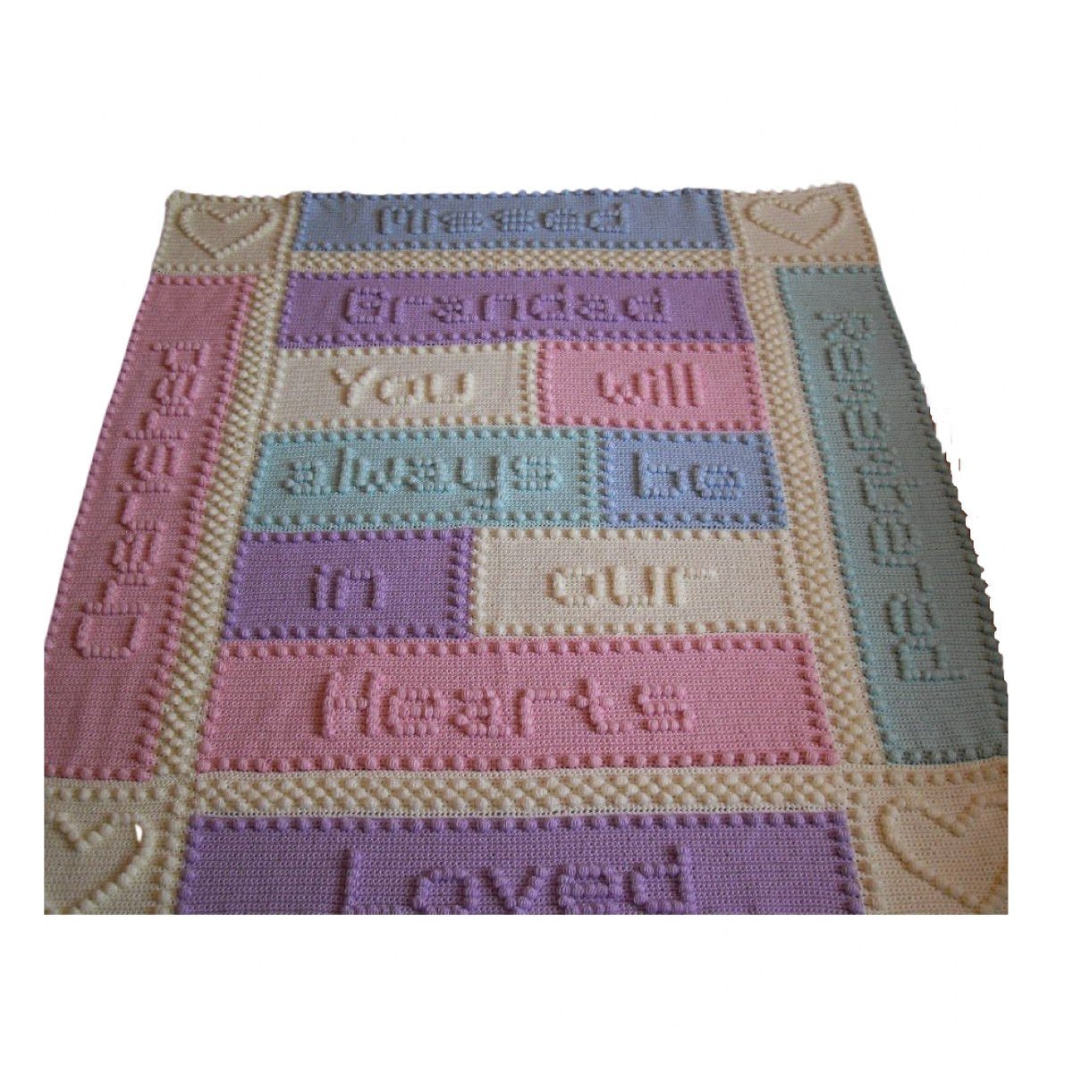 Crochet Pattern for Grandad Lap Blanket Adult Throw Bereavement Mermorial Goodbye Remembrance 