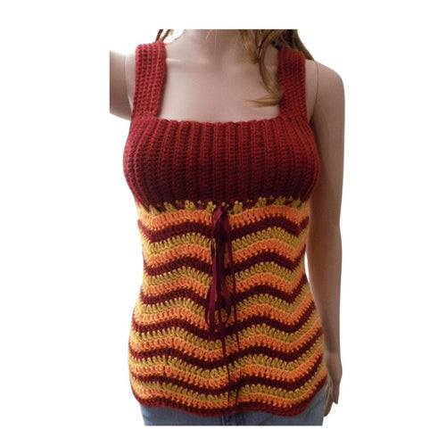 Crochet Pattern for Ladies Waves Top