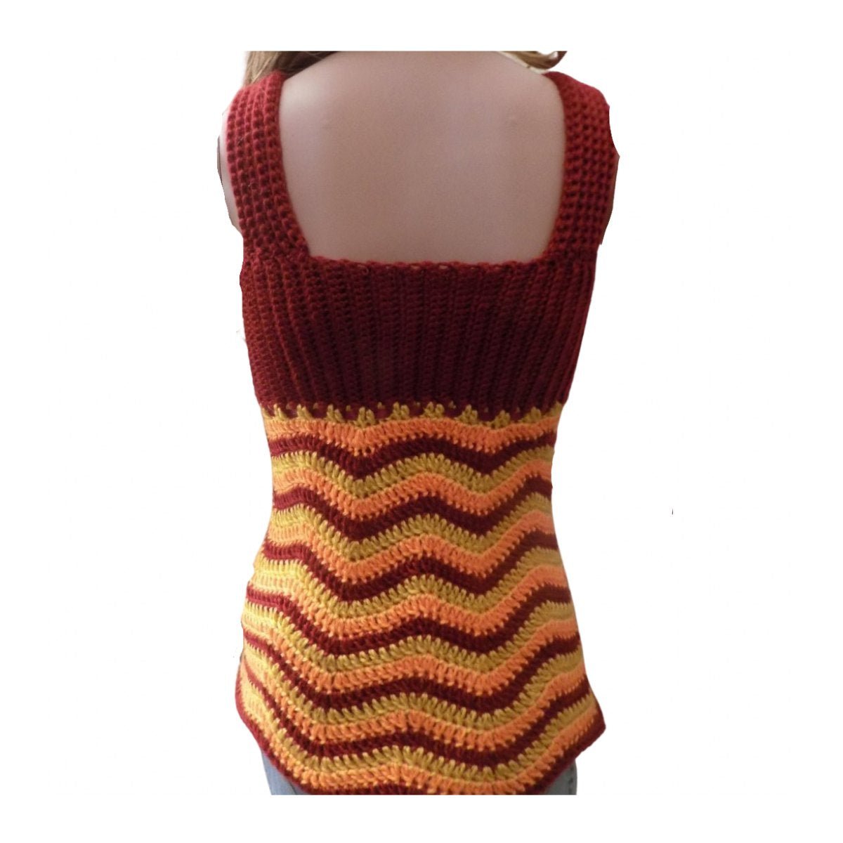 Waves Ladies Top Crochet Pattern Crochet Pattern for Ladies Waves Top Backside