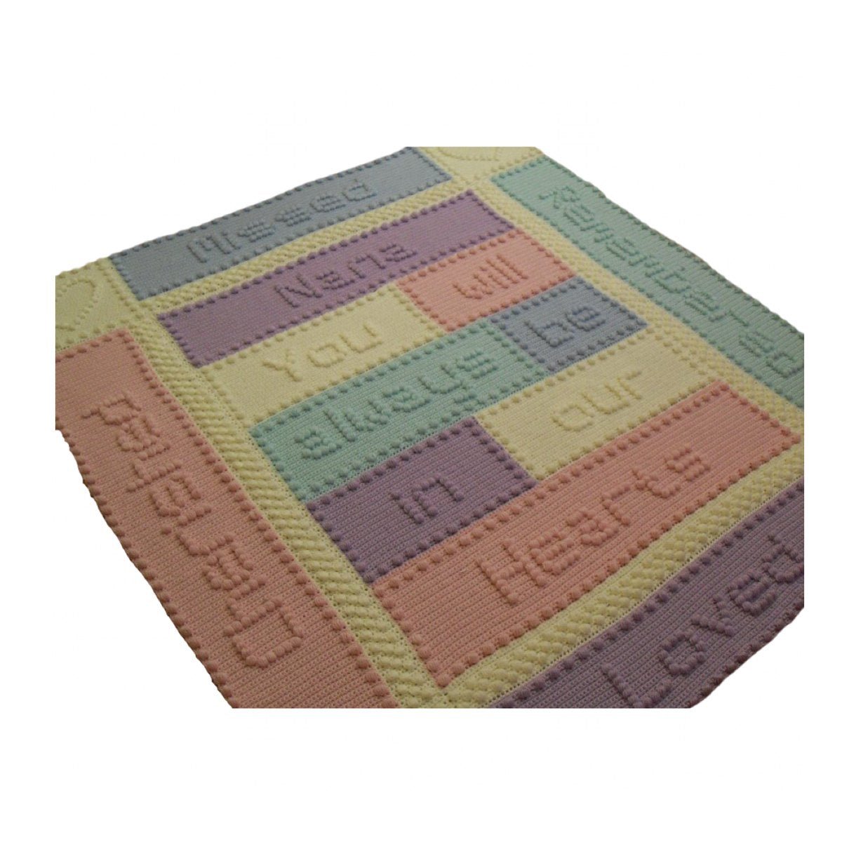 Crochet Pattern for Nana Lap Blanket Adult Throw Bereavement Mermorial Goodbye Remembrance 
