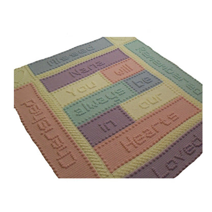 Crochet Pattern for Nana Lap Blanket Adult Throw Bereavement Mermorial Goodbye Remembrance 