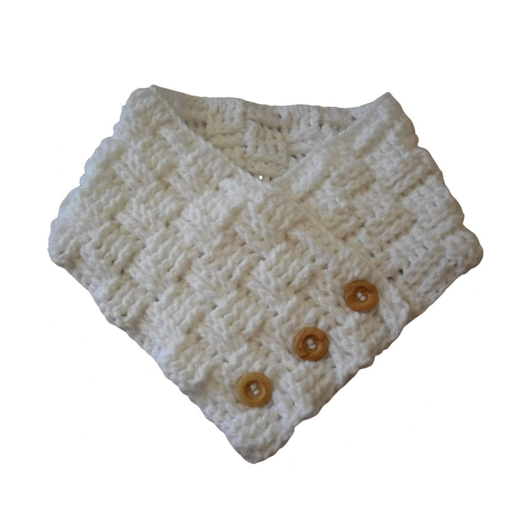 Crochet Pattern for Neckwarmer Scarf Basketweave Easy Beginner