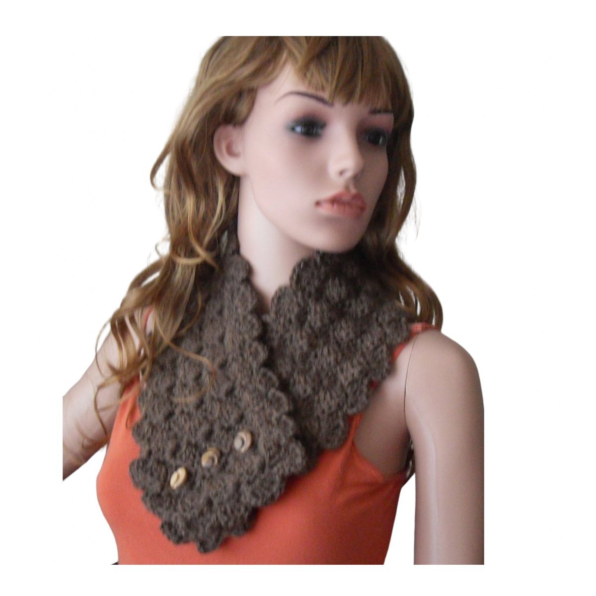 Crochet Pattern for Neckwarmer Scarf Textured Beginner Easy 