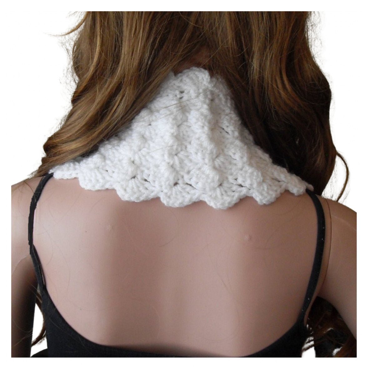 Crochet Pattern for Neckwarmer Scarf Textured Beginner Easy Backside 