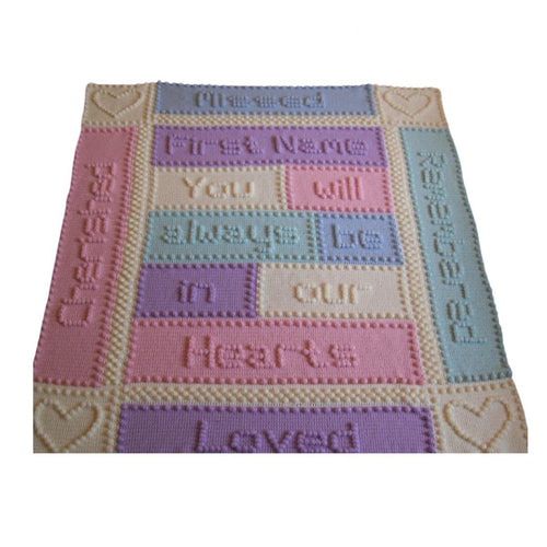 Crochet Pattern for a Personalised Lap Blanket Adult Throw Bereavement Mermorial Goodbye Remembrance 