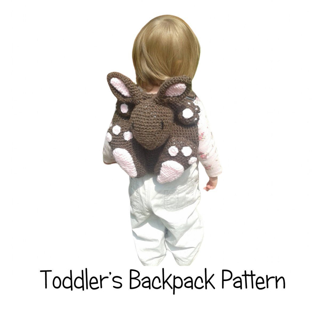 Crochet Pattern for Little Kids Toddler Backpack Bag Bunny Rabbit 