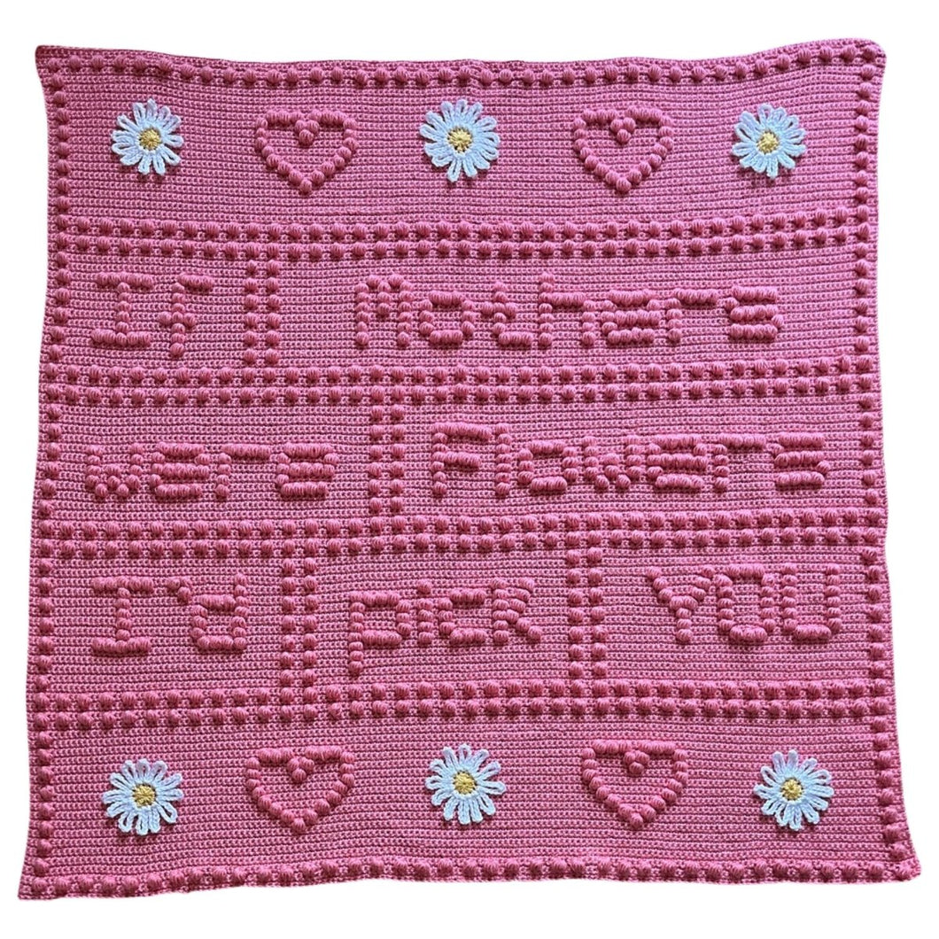 If Mothers Were Flowers Lap Blanket CROCHET PATTERN - One-piece