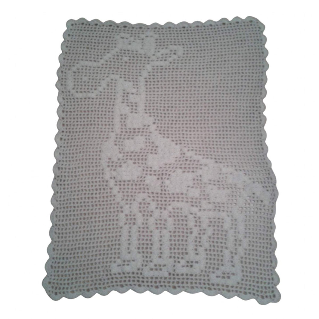 Filet Giraffe Blanket CROCHET PATTERN one-piece