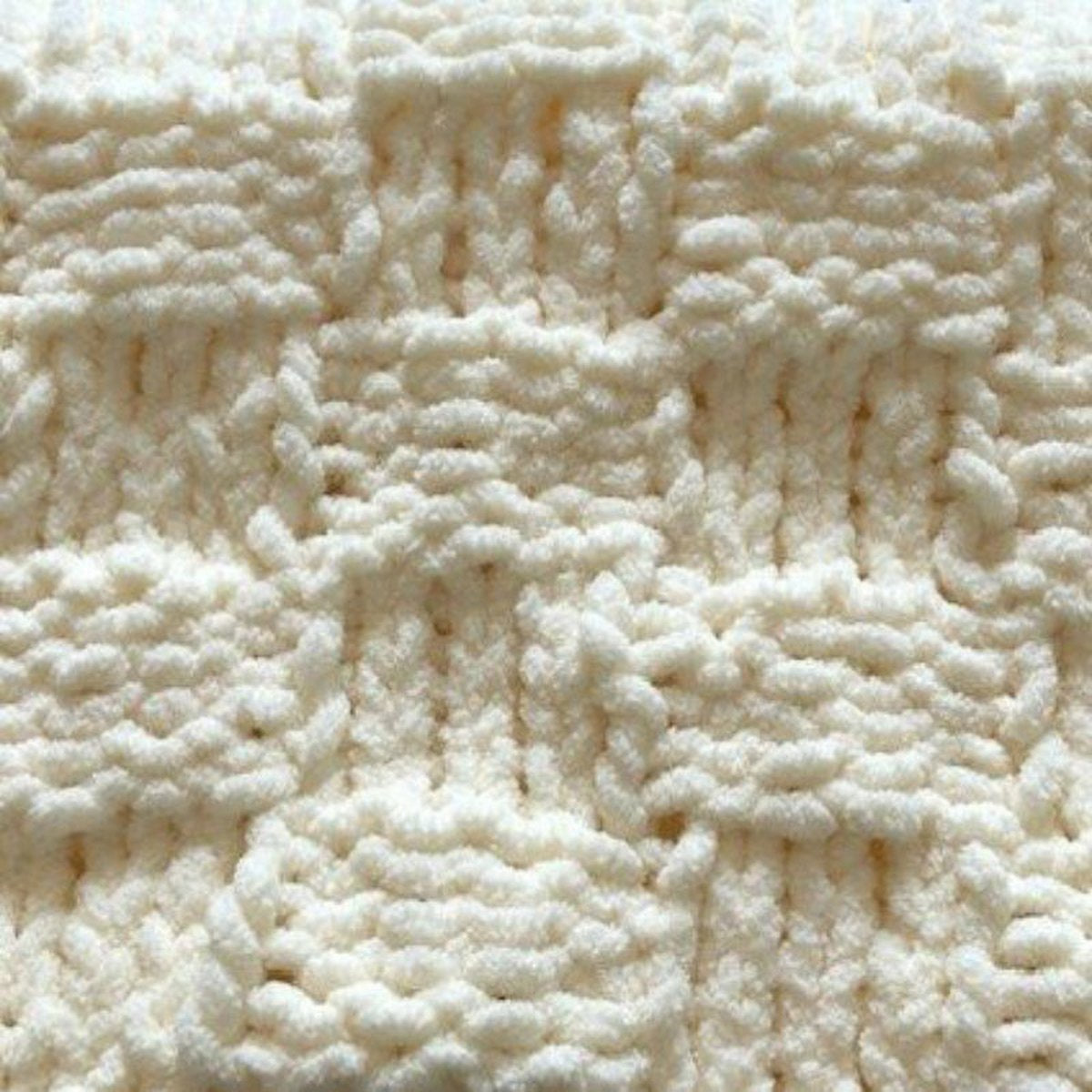 FREE KNITTING PATTERN Chunky Basketweave Baby Blanket Knit and Purl