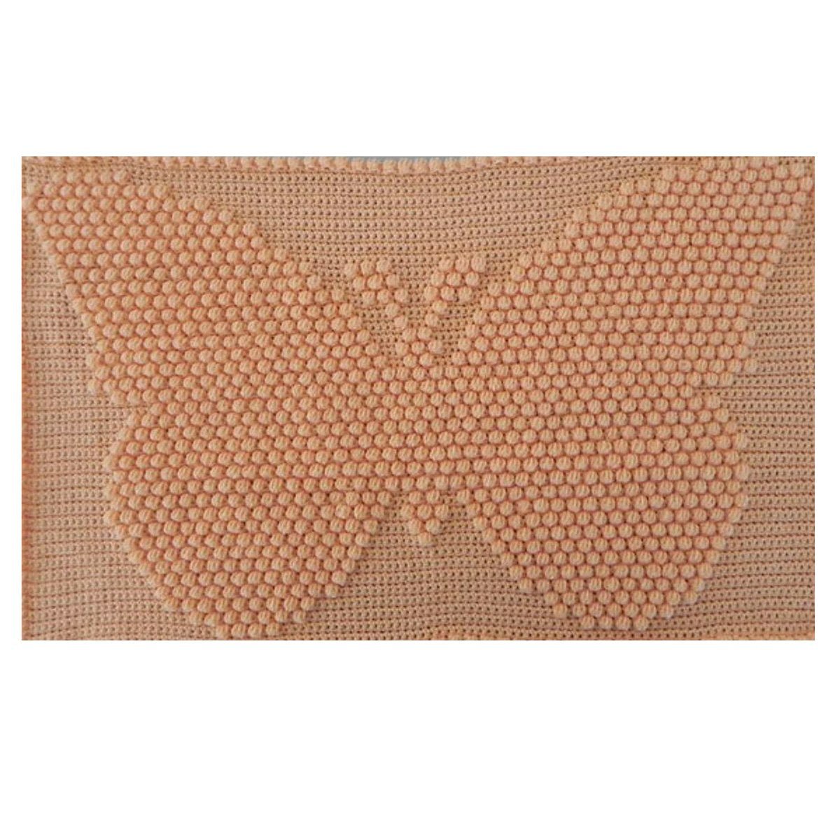 Free Crochet Pattern Baby Blanket Butterfly Premature Small Bobbles Puff Stitch