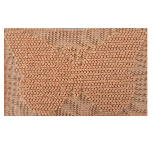 Free Crochet Pattern Baby Blanket Butterfly Premature Small Bobbles Puff Stitch