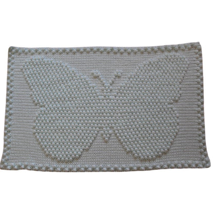 Free Crochet Pattern Baby Blanket Butterfly Small Premature Puff Stitch Bobbles