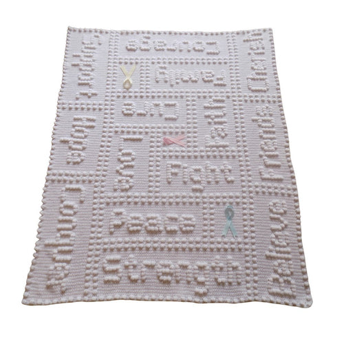 FREE CROCHET PATTERN Cancer Support Lap Blanket ONE-PIECE version