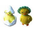 Load image into Gallery viewer, Free Crochet Pattern for Easter Chick Bonnet Egg Seasonal Amigurumi 
