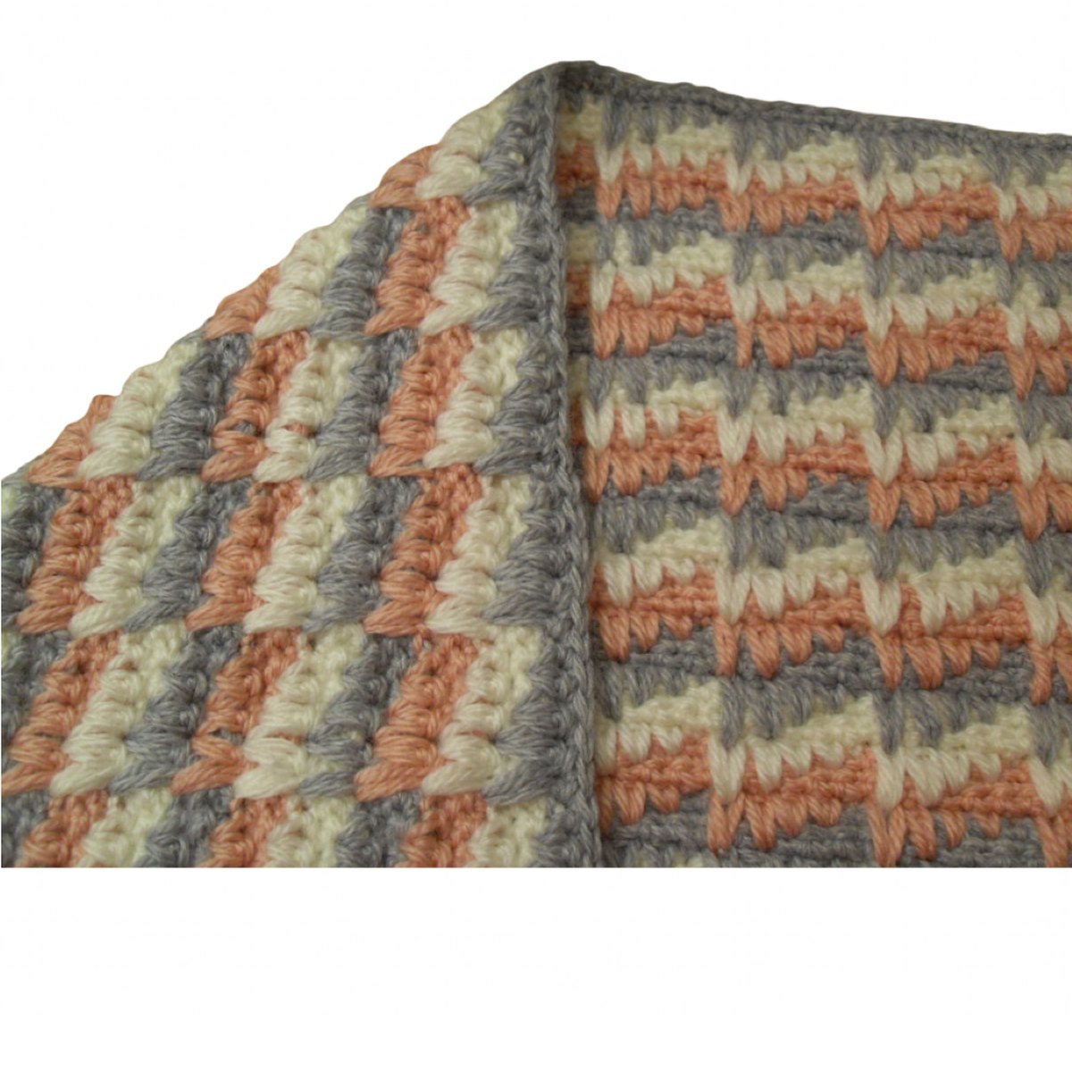 Free Crochet Pattern for Reversible Baby Blanket Spikes 
