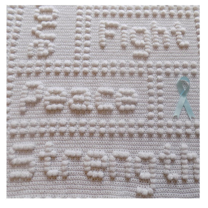 Free Crochet Pattern for Throw Blanket Cancer One-Piece Charity Comfort
