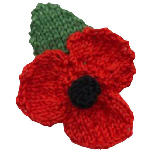 Free Knitted Poppy Pattern for Remembrance Day Red