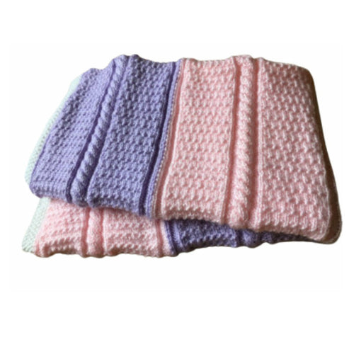 Free Knitting Pattern for Baby Blanket Cables Intarsia