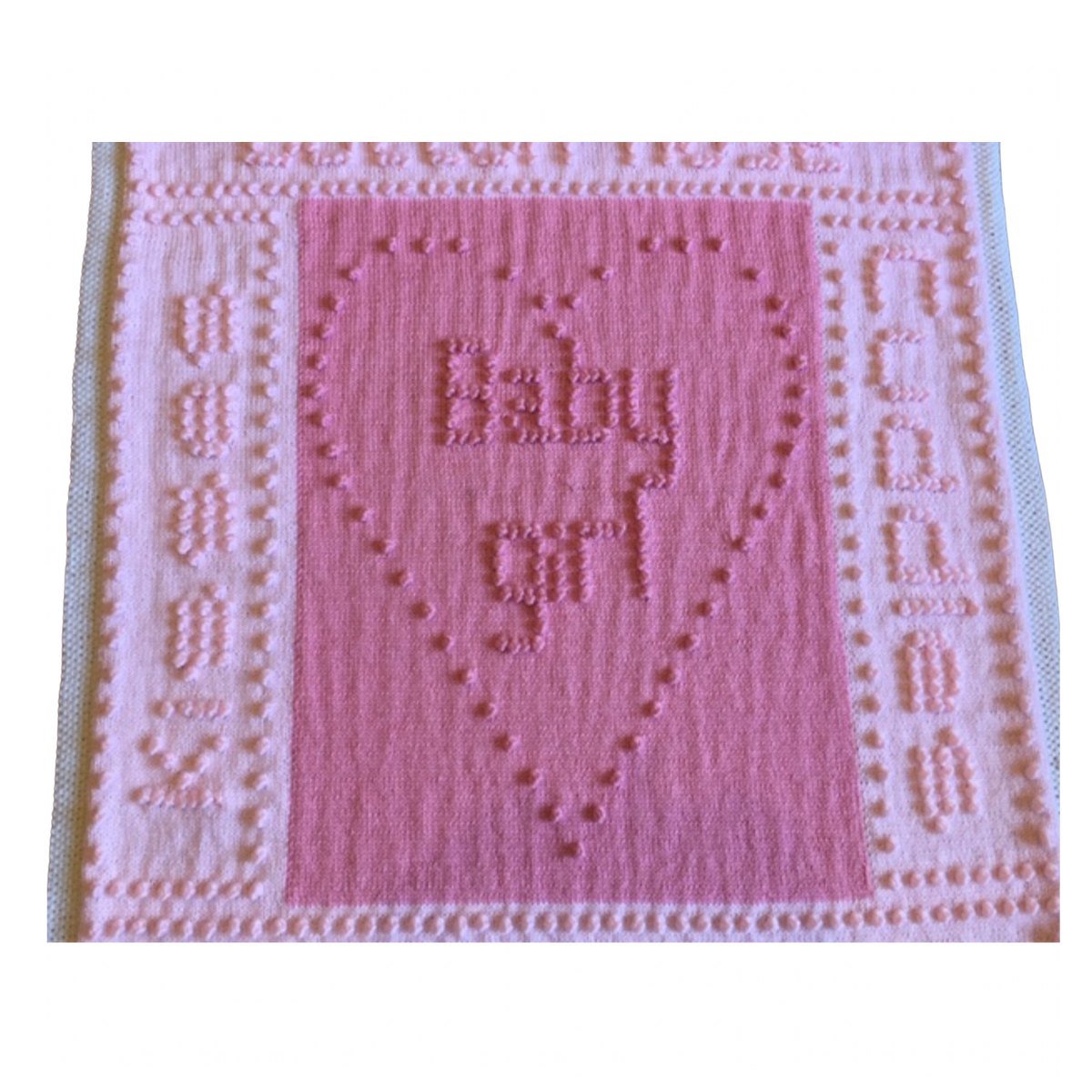 Ten Tiny Toes Knitting Pattern Knitted Baby Blanket Pattern Hearts Girl Boy Words Bobbles