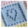 Load image into Gallery viewer, Knitting Baby Pattern Blanket Heart Bobble Stitch Intarsia Close
