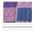 Load image into Gallery viewer, Knitting Baby Pattern Blanket Heart Bobble Stitch Intarsia Reverse Side Back
