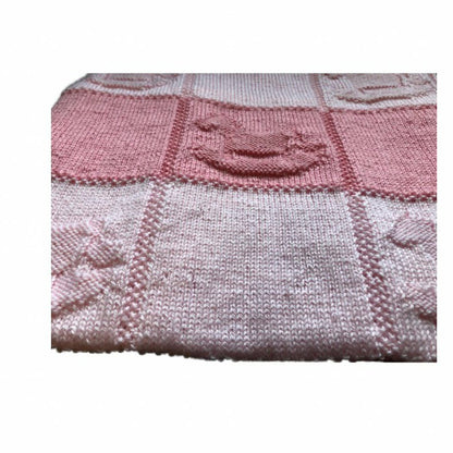 Rocking Horse Baby Blanket Knitting Pattern for Baby Blanket Rocking Horse Knit Purl 