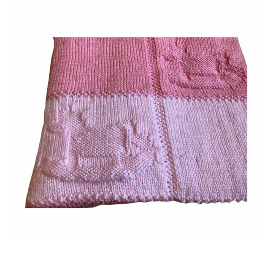 Rocking Horse Baby Blanket Knitting Pattern for Baby Blanket Rocking Horse Knit and Purl