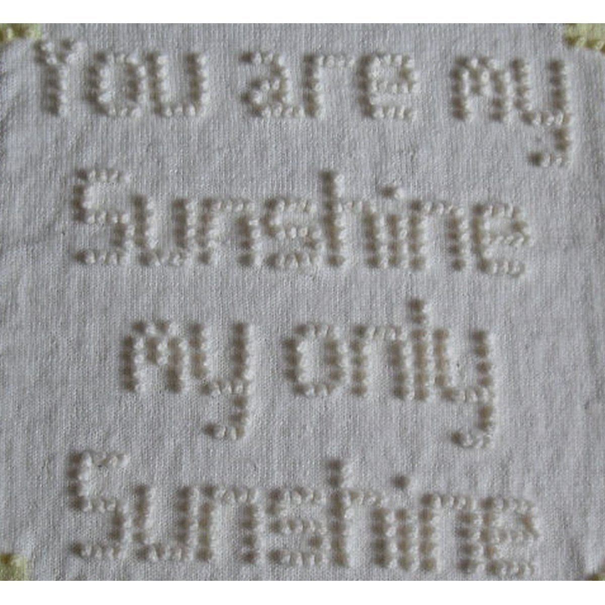 Knitting Pattern for Baby Banket You are my Sunshine Only Bobble Stitch 