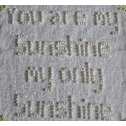 Knitting Pattern for Baby Banket You are my Sunshine Only Bobble Stitch 