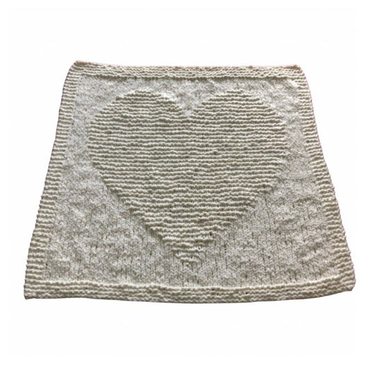 Knitting Pattern for Baby Easy Chunky Heart Blanket Super Bulky