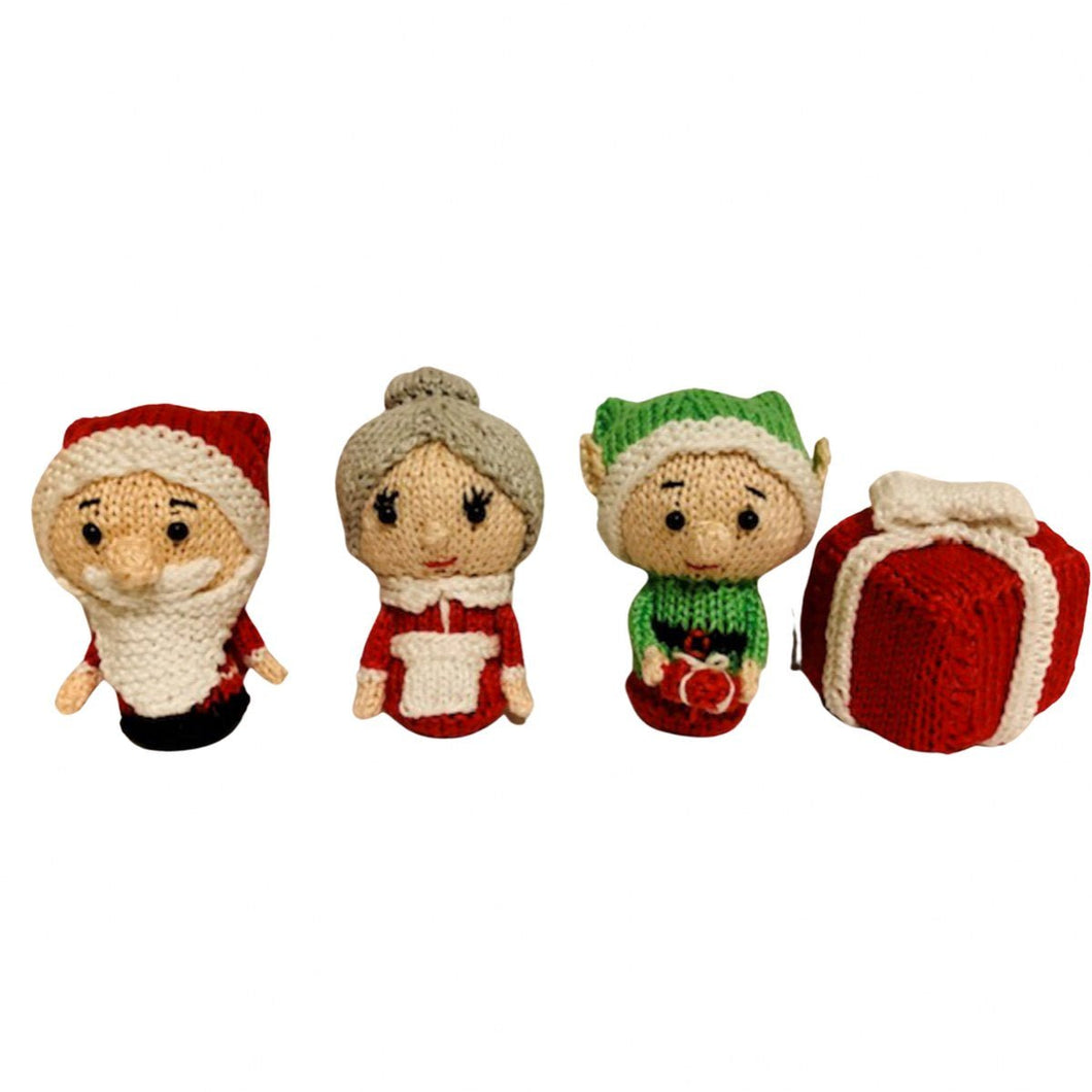 KNITTING PATTERN Christmas Characters Set 1 - Santa | Mrs Claus | Elf | Present