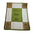 Load image into Gallery viewer, Knitting Pattern for Dog Blanket Bones Paws Print Bobble Stitch 
