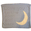 Load image into Gallery viewer, Knitting Pattern for Lace Baby Blankets Love you to the moon and Back Words Intarsia
