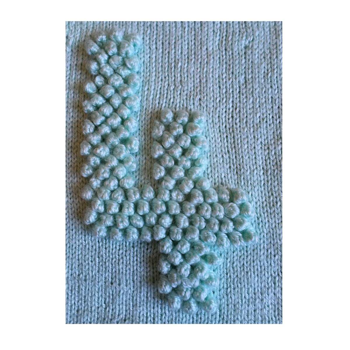 Number Squares Baby Blanket Knitting Pattern for Modern Baby Blanket Bobble Number 4