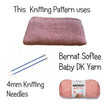 Load image into Gallery viewer, Knitting Patterns Materials Using Bernat Softee Baby DK  Yarn 4mm Needles Blanket Soft Peach 
