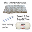 Load image into Gallery viewer, Knitting Patterns Materials using Bernat Softee Baby DK yarn White 4mm Needles Blanket
