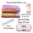 Load image into Gallery viewer, Knitting Patterns Baby Blankets using Bernat Softee Baby DK yarn 8ply DMC Cotton
