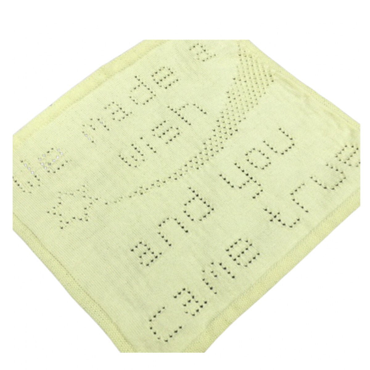 Lace Knitted Blanket Pattern for Baby We Made a Wish Star Eyelet