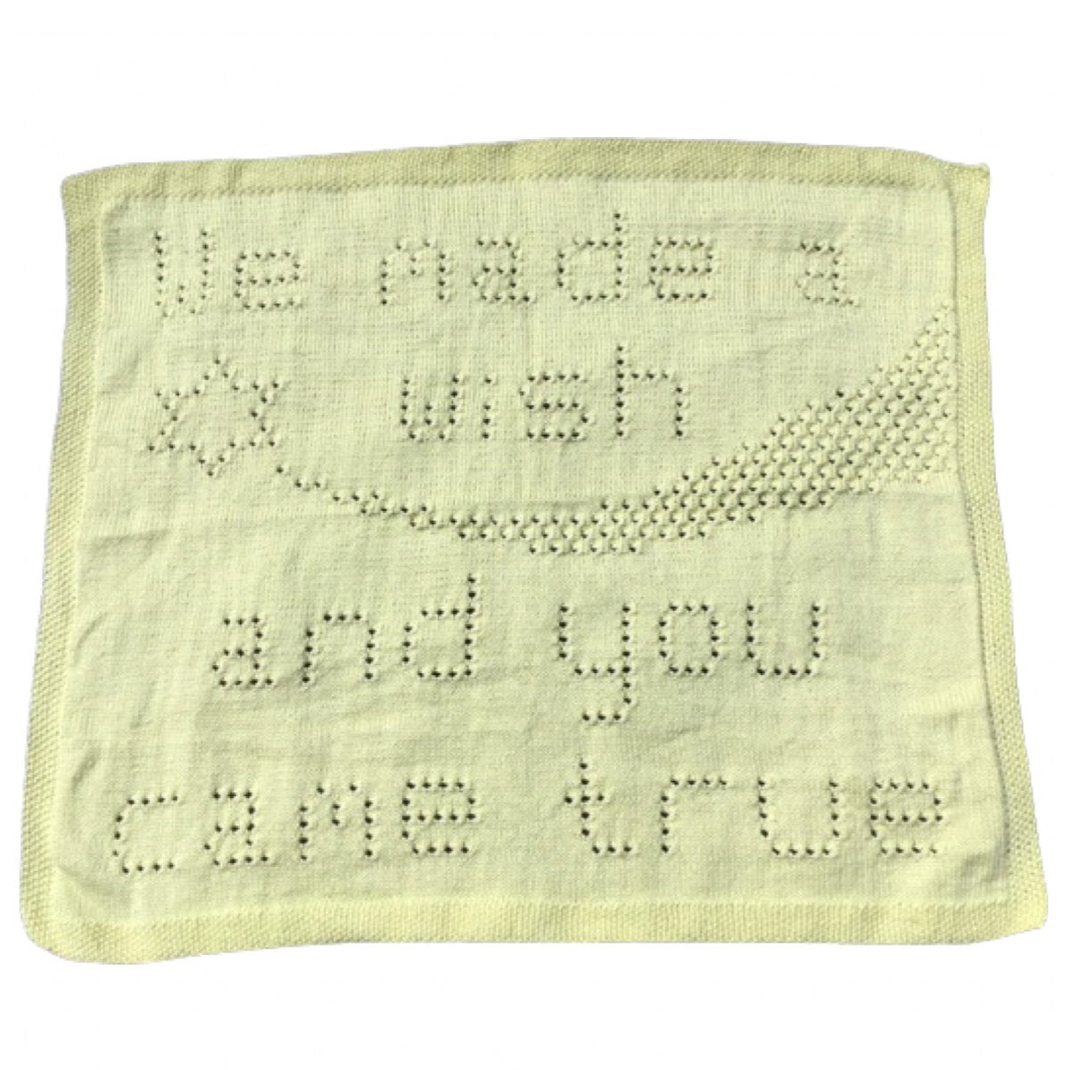 Lace knitting pattern for Baby Blanket Wish Star DK Words