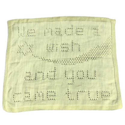 Lace knitting pattern for Baby Blanket Wish Star DK Words