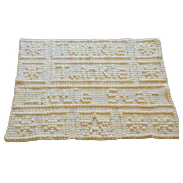 Twinkle Twinkle Little Star Baby Blanket CROCHET PATTERN one-piece