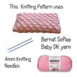 Load image into Gallery viewer, Pink #02001 Bernat Softee Baby DK Yarn Knitting Patterns using 4mm Knitting Needles
