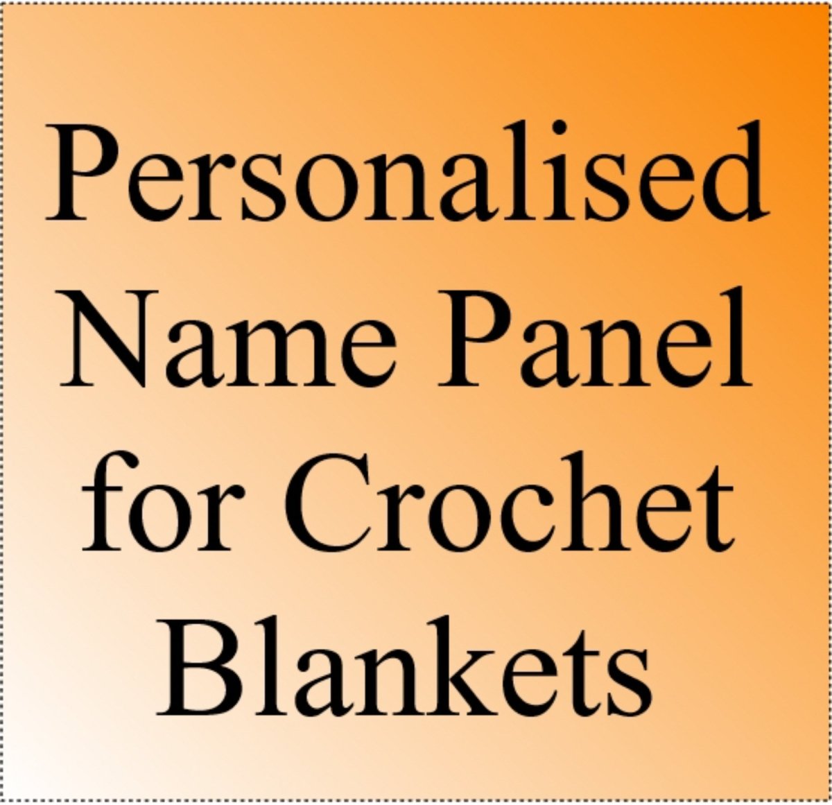 Personalised Name Panels for Crochet Blankets Chart Only