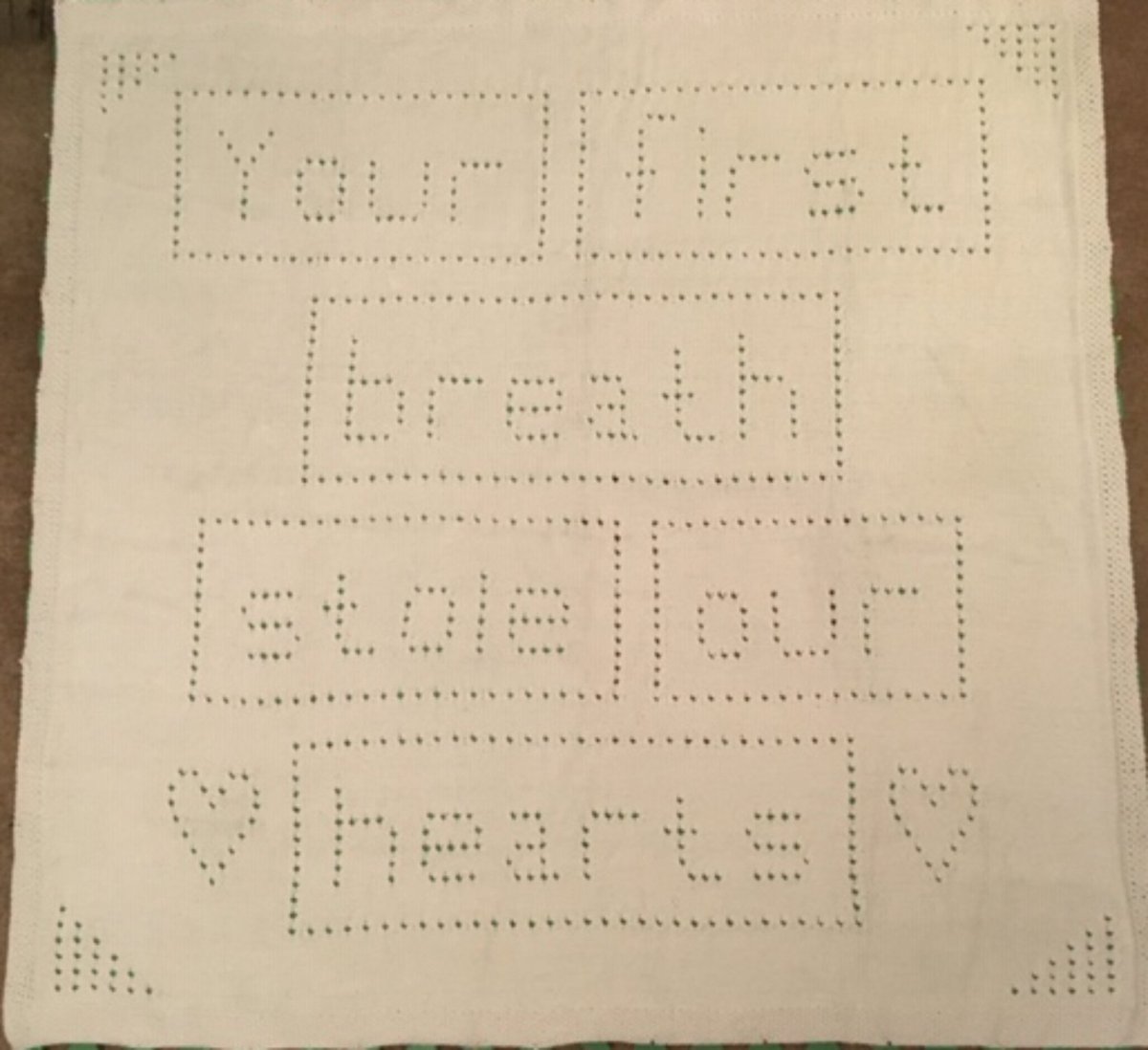 KNITTING PATTERN First Breath Baby Blanket Peach Unicorn Designs